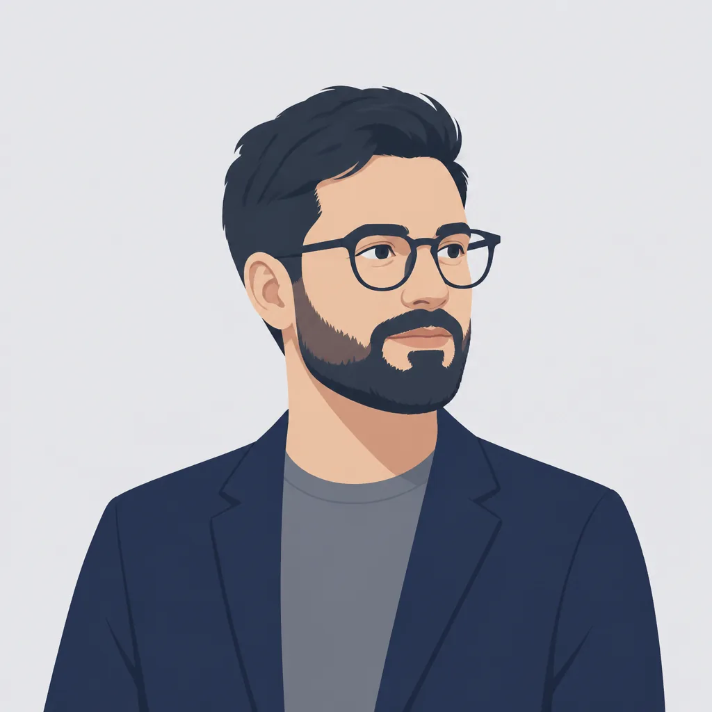 Illustrated flat portrait of Julien Brandt, studio lead